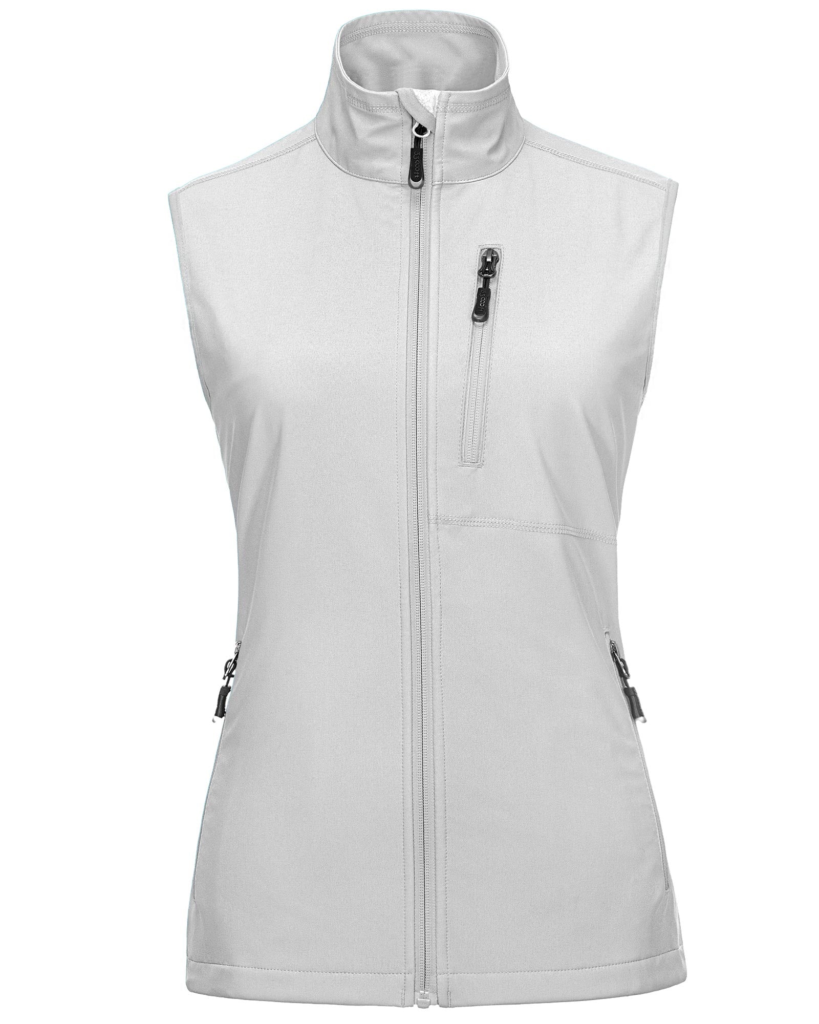 Women's Windproof Vest Outerwear with 6 Pockets and