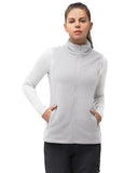 Women’s 0.82 lbs Fleece Gilet Vest Outerwear with 4 Deep Pockets