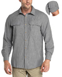 Men’s Long Sleeve UPF 50+ GEO® Air-Hole Dry Cooling Shirts with Outdoor Activity Designs