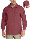 Men’s Long Sleeve UPF 50+ GEO® Air-Hole Dry Cooling Shirts with Outdoor Activity Designs