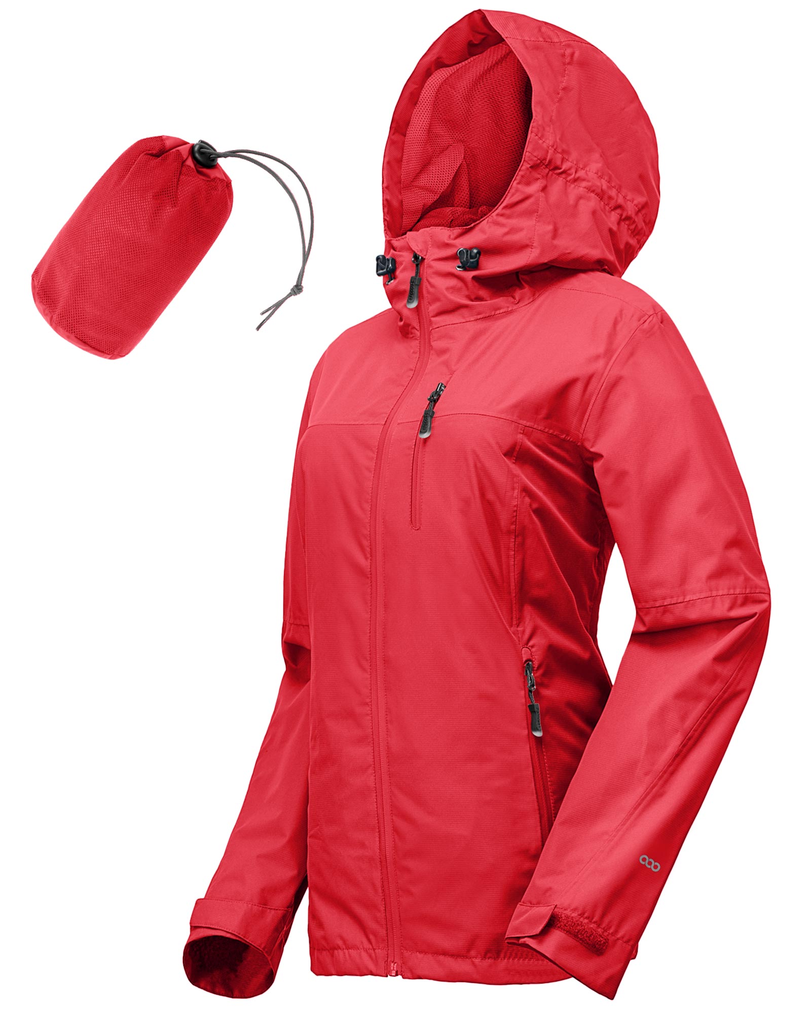 Women's Packable Rain Jacket with 4 Pockets: 1.10 lbs