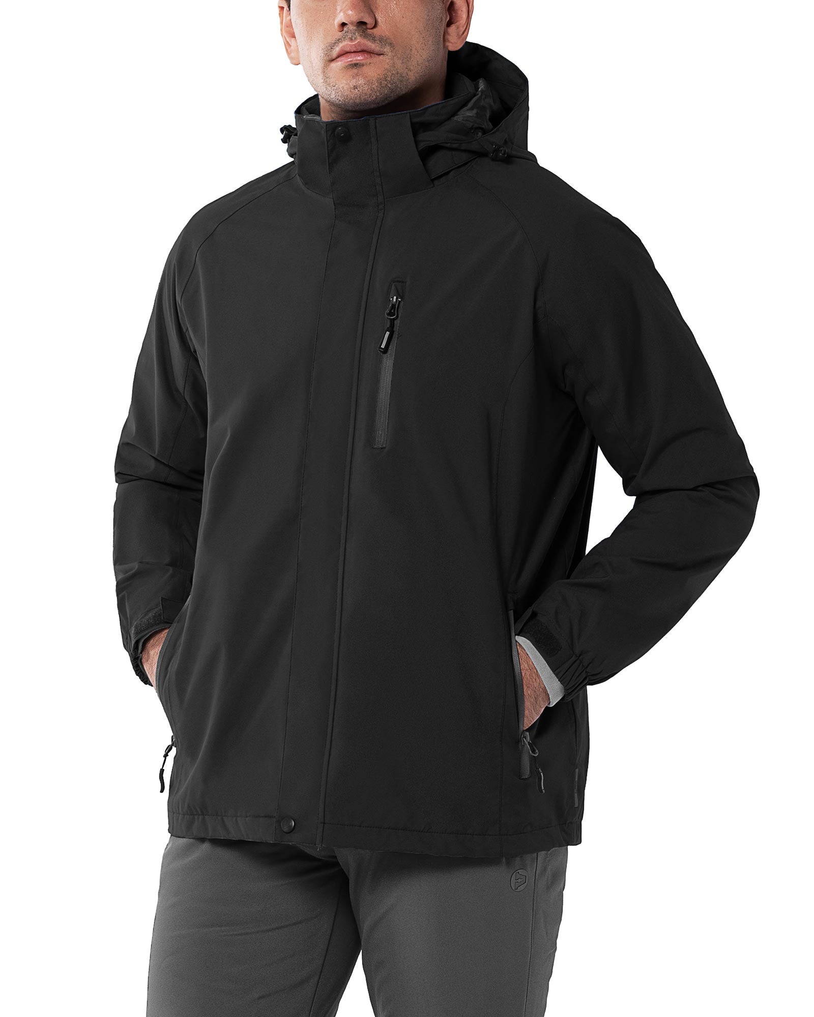 33,000ft Men's 3 in 1 Ski Jakcets with Fleece Jackets Winter Windbreaker Snow Coat Parka for Hiking Sonwboard