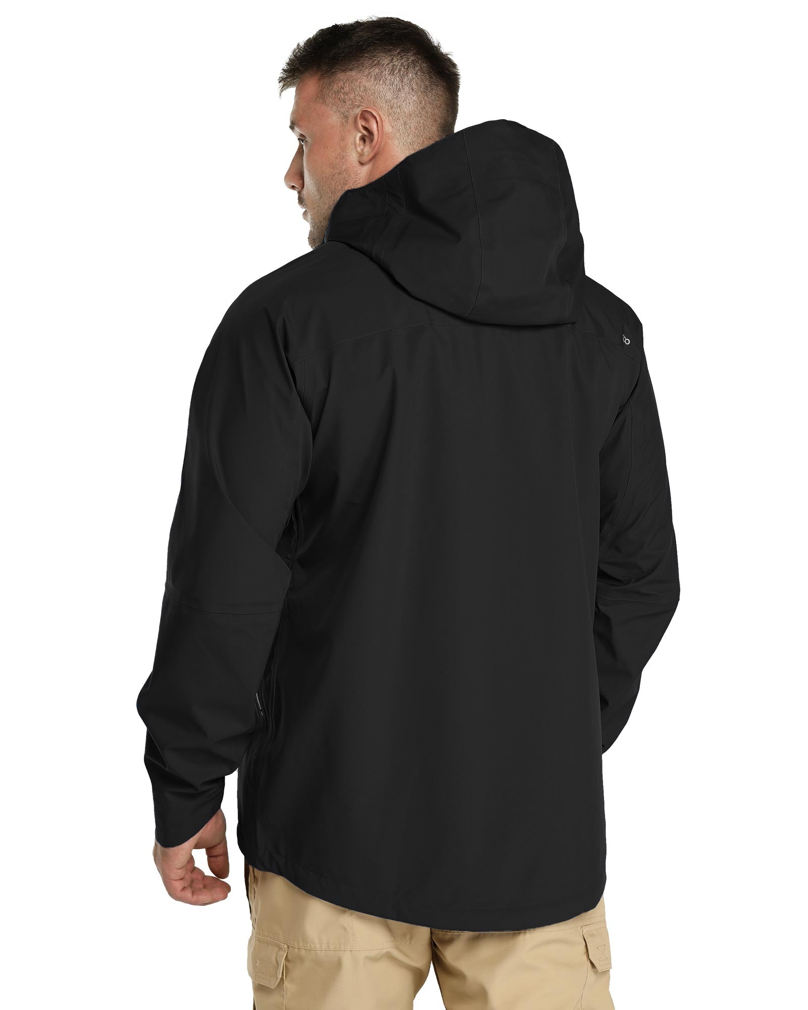33,000ft Men’s 3-Layer Lightweight Waterproof Rain Jacket with Hood, Windbreaker Shells for Ski Hiking Golf Sailing Cycling
