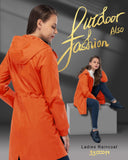 33,000ft Women's Long Rain Jackets with Hood Packable Waterproof Trench Coats Windbreaker