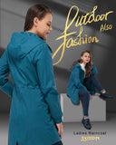 33,000ft Women's Long Rain Jackets with Hood Packable Waterproof Trench Coats Windbreaker