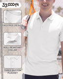 Men's UPF50+ Golf Polo Short Sleeve Collared Quick Dry T-Shirt
