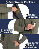 Men's Softshell Jacket Fleece Lined, Water Resistant Winter Warm Shell Jacket Coat Lightweight Outdoor Hiking