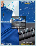 0.88lbs 10000mm Waterproof 10000 Level Breathable Men's Windproof Vest Outerwear with 6 Pockets Reoflective Design