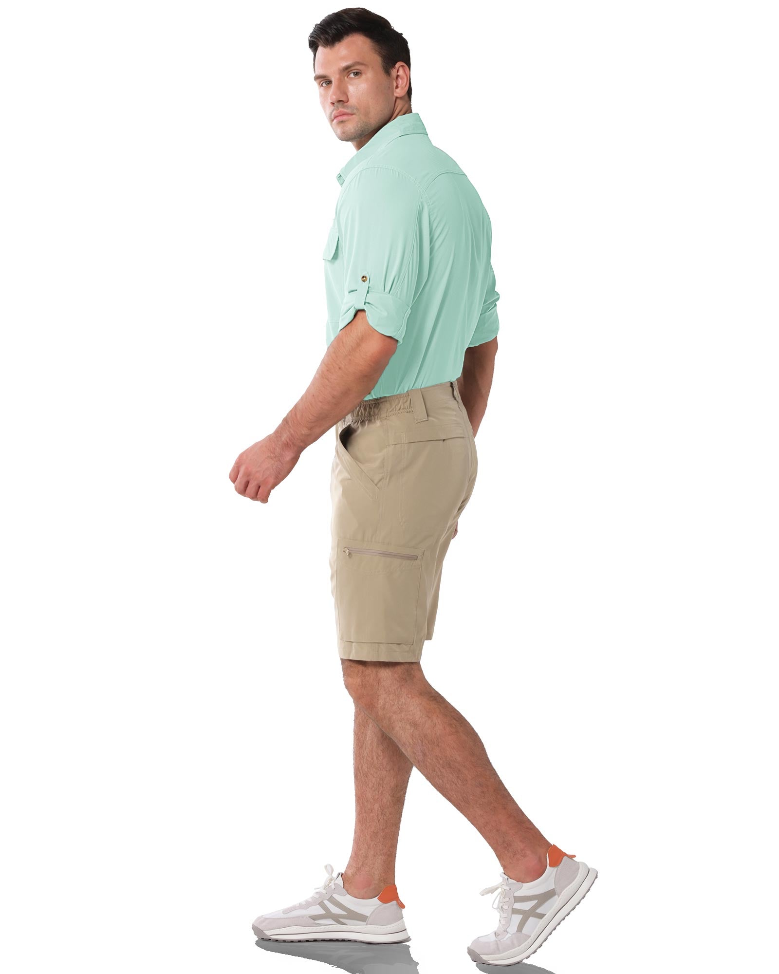 Men’s Long Sleeve UPF 50+ GEO® Air-Hole Dry Cooling Shirts with Outdoor Activity Designs