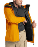1.37 lbs 10000mm W/P Index 10000 Level Breathable Men's 3-Layer Rain Jacket with 5 Multi Pockets