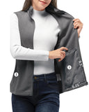 Women’s 0.82 lbs Fleece Gilet Vest Outerwear with 4 Deep Pockets