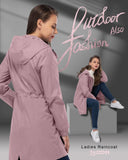 33,000ft Women's Long Rain Jackets with Hood Packable Waterproof Trench Coats Windbreaker