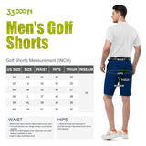 Men's 10" UPF 40+ Water-Resistant Golf Shorts with 5 Pockets