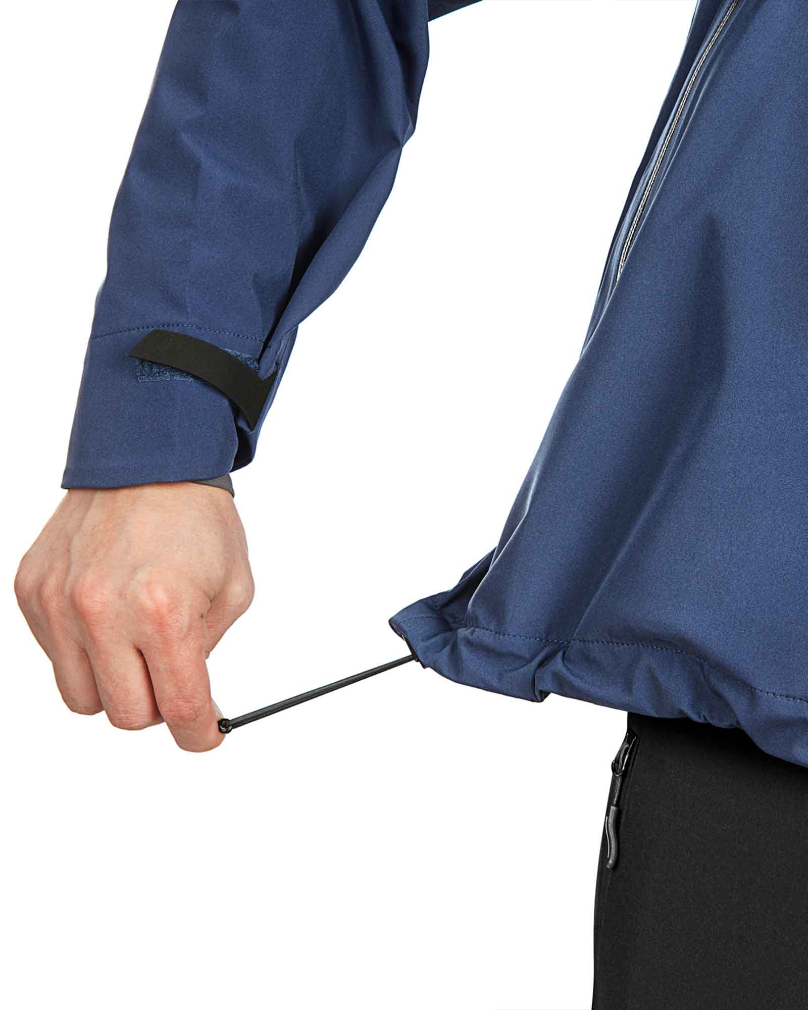 1.37 lbs 10000mm W/P Index 10000 Level Breathable Men's 3-Layer Rain Jacket with 5 Multi Pockets