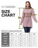 Women's Packable Long Rain Jacket with 2 Pockets: 0.55 lbs 3000mm W/P Index 2000 Level Breathable