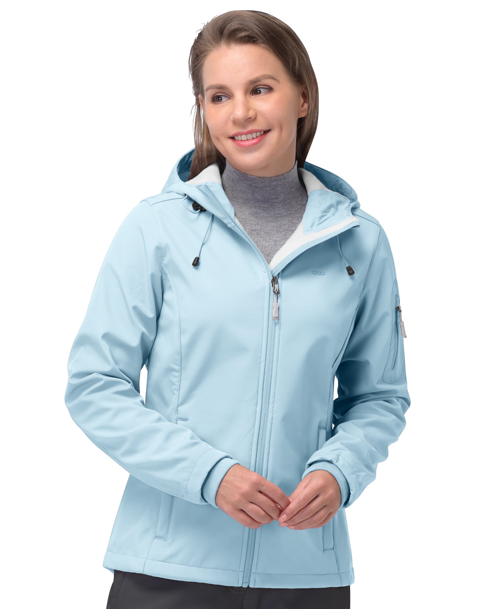33,000ft Women's Softshell Jacket, Fleece Lined Warm Jacket Light