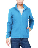 Women's Zip Up Fleece Jacket, Long Sleeve Warm Soft Polar Lightweight Coat with Pockets for Winter 33,000ft