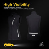 Women's Windproof Vest Outerwear with 6 Pockets/Reoflective Design: 0.77lbs/10000mm Waterproof/10000 Level Breathable 33,000ft