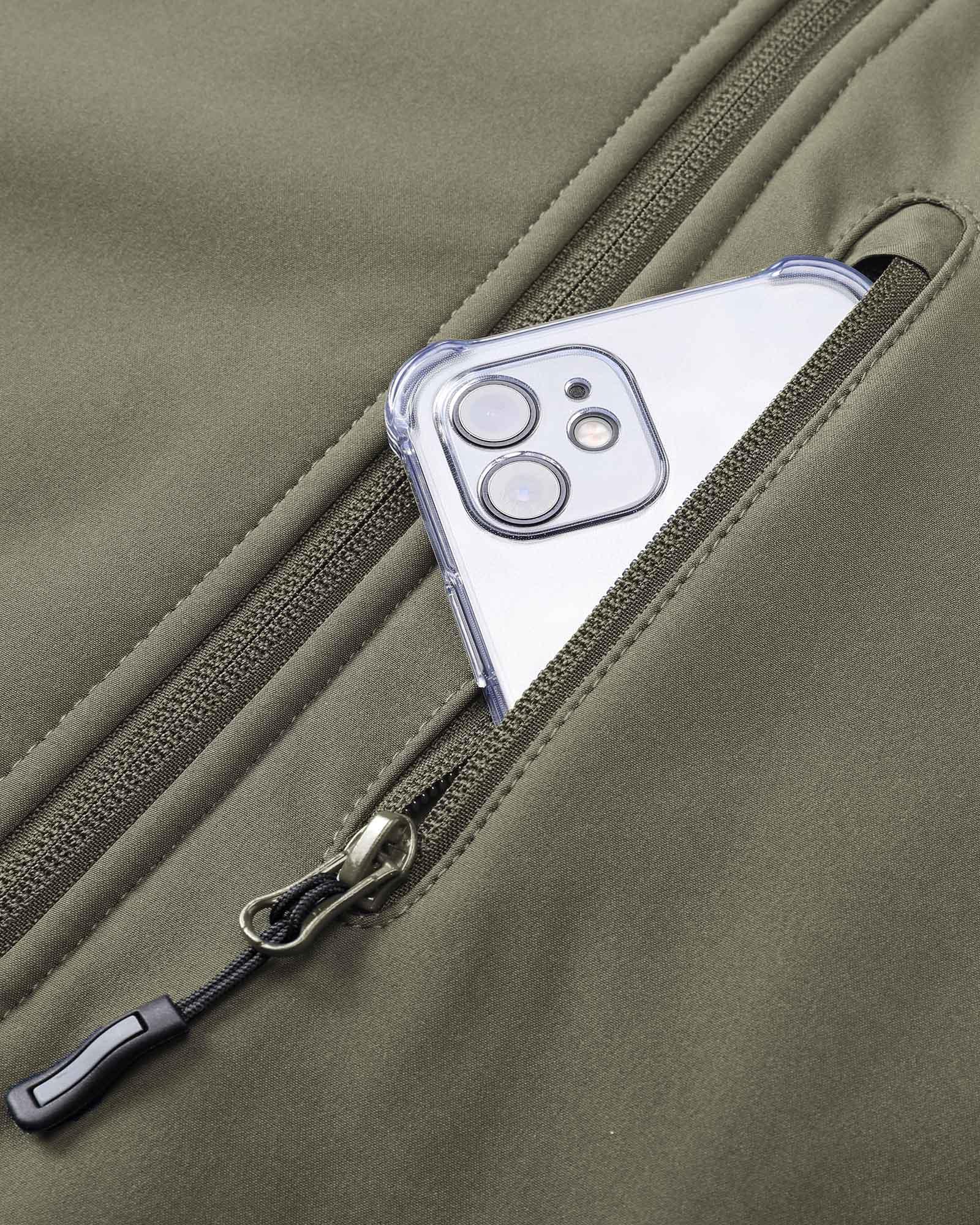 Men's Softshell Jacket with Hood Fleece Lined Windbreaker Lightweight Waterproof Jackets for Hiking - 33,000ft