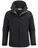 Men's Softshell Jacket with Hood Fleece Lined Windbreaker Lightweight Waterproof Jackets for Hiking - 33,000ft