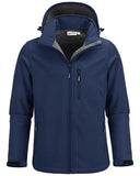 Men's Softshell Jacket with Hood Fleece Lined Windbreaker Lightweight Waterproof Jackets for Hiking - 33,000ft