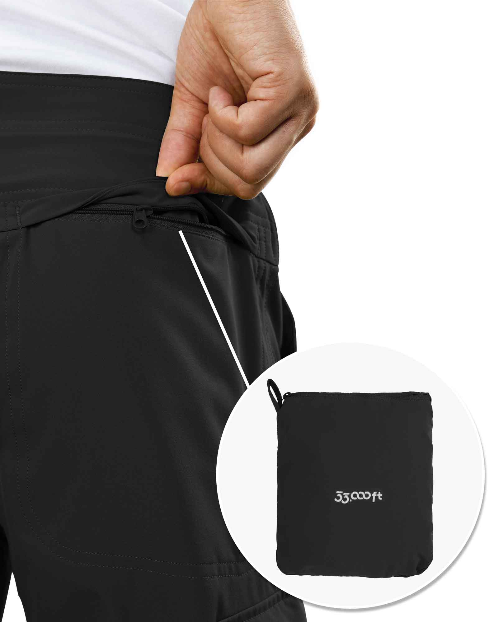 Men's Packable UPF50+ 10" Hiking Shorts with 7 Pockets