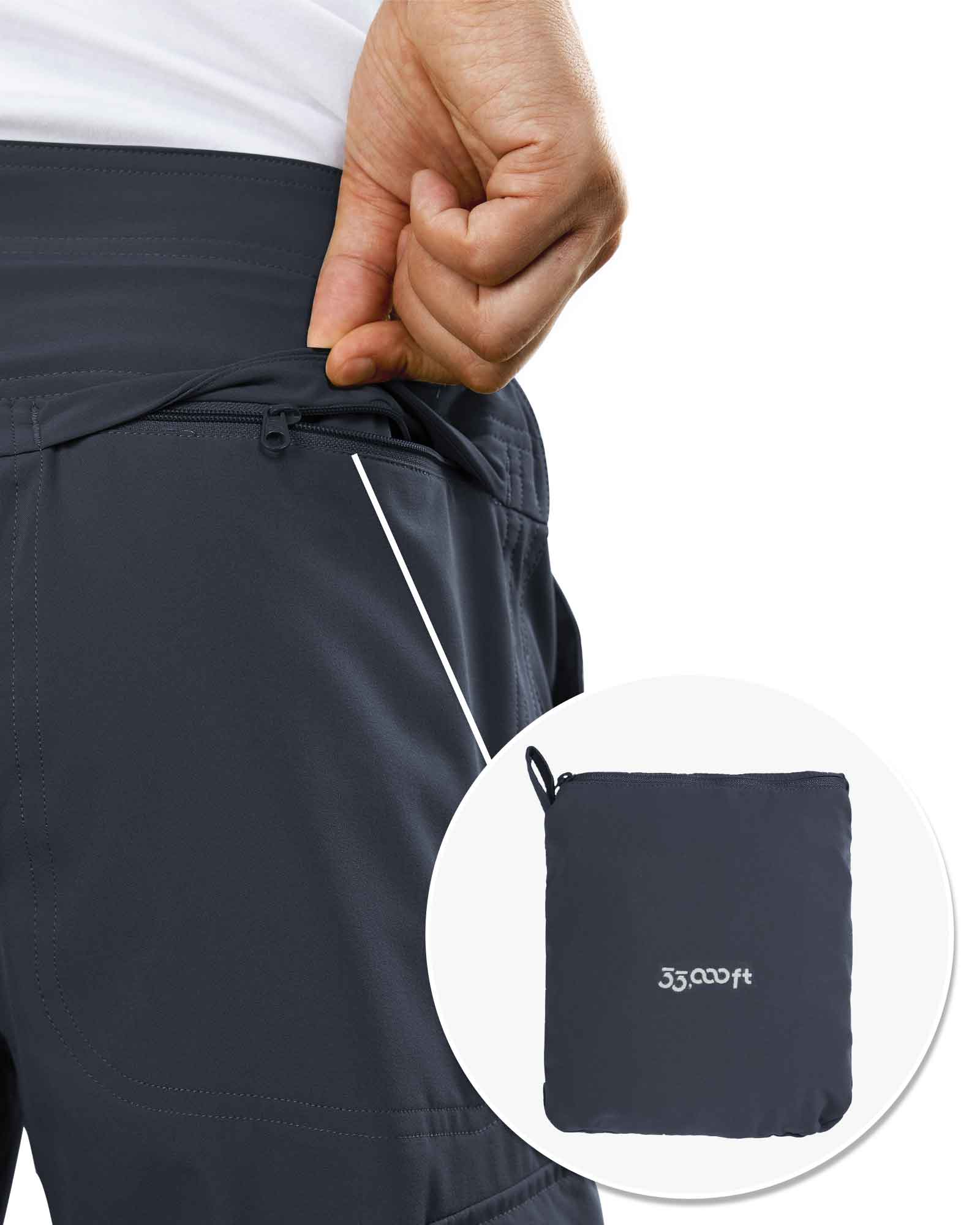Men's Packable UPF50+ 10" Hiking Shorts with 7 Pockets