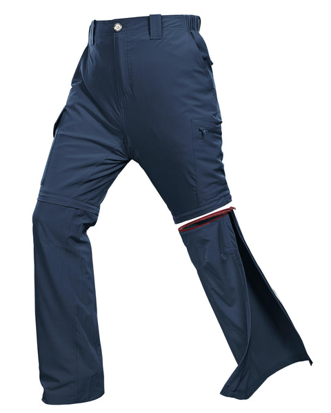 Men's UPF 40+ Convertible Zip Off Hiking Pants with 6 Pockets – 33,000ft