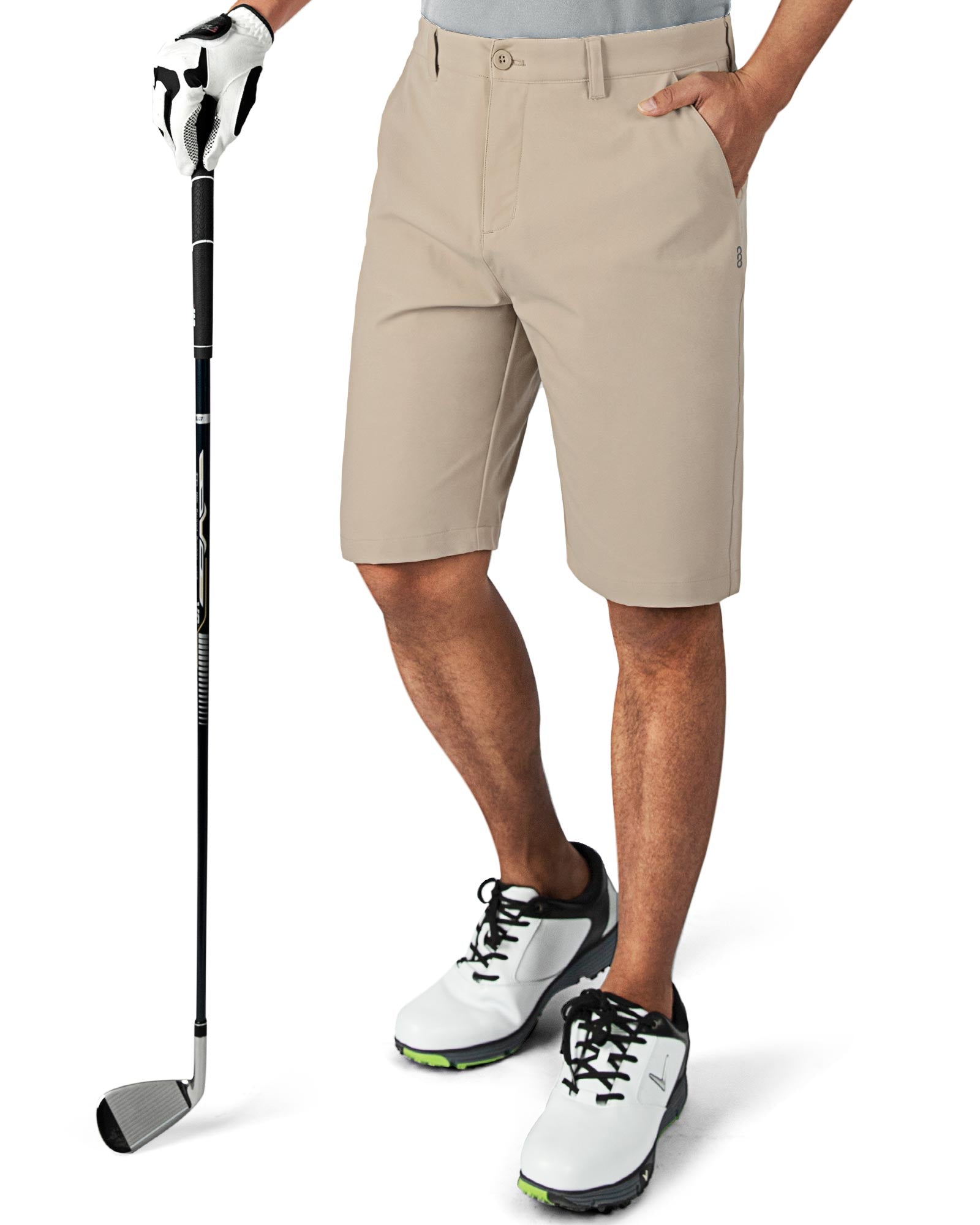Men's 10" UPF 40+ Water-Resistant Golf Shorts with 5 Pockets