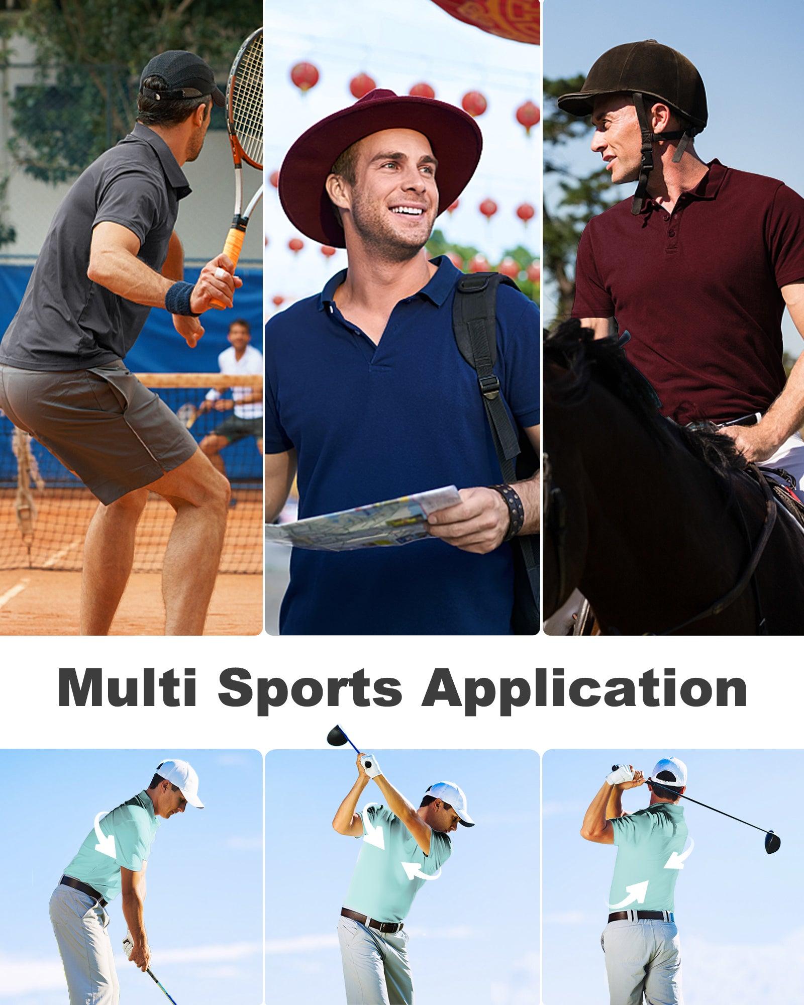 Men's Golf Polo Short Sleeve Collared T-Shirt 33,000ft