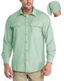 Men’s Long Sleeve UPF 50+ GEO® Air-Hole Dry Cooling Shirts with Outdoor Activity Designs