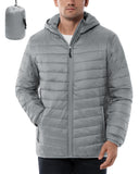 Men's 1.28lb Packable Insulated Jacket with Hood and 3 Pockets - 33,000ft