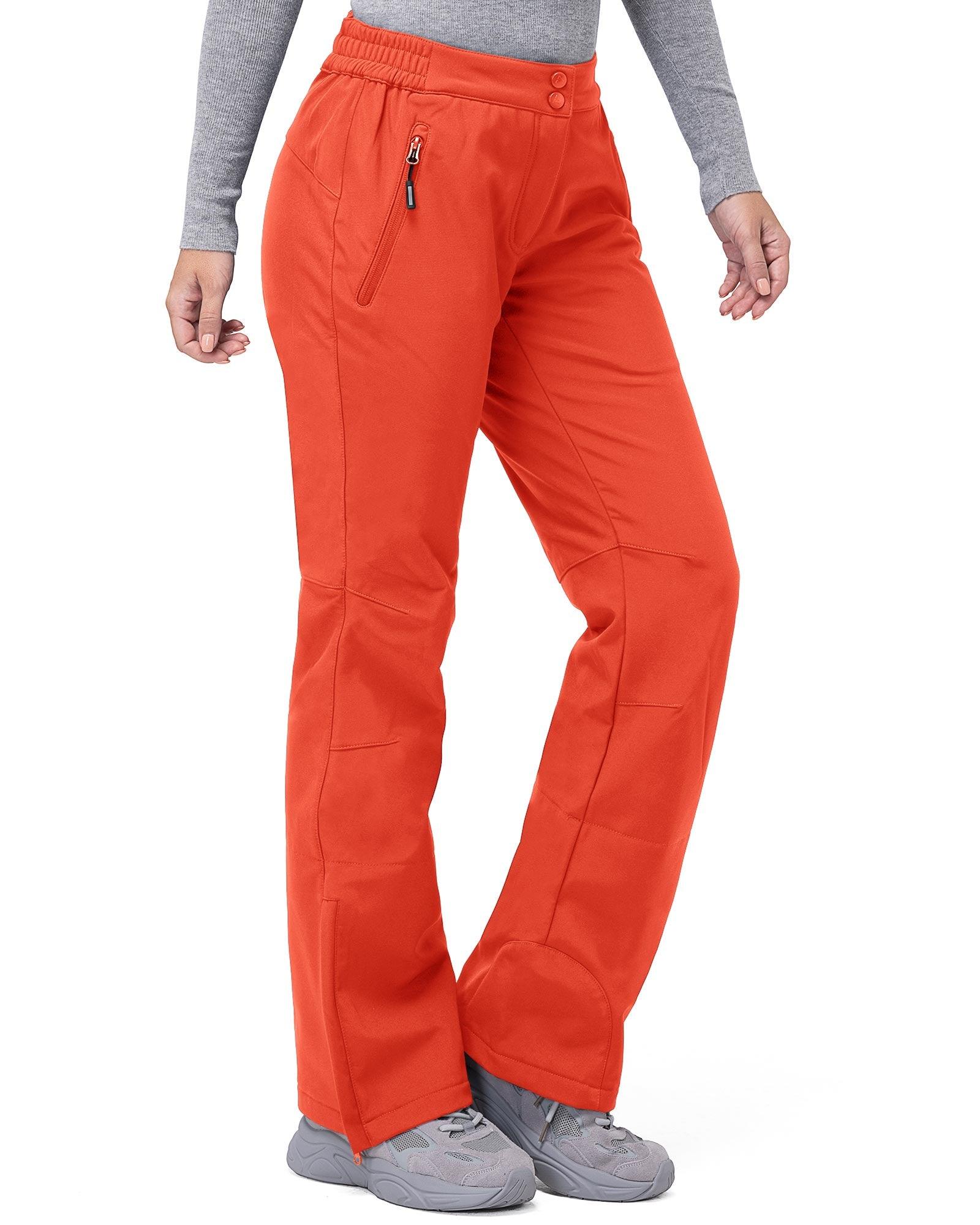 Women's Softshell Insulated Snow Pants with Boot Gaiters: 8000mm W/P Index - 33,000ft