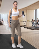 Women's UPF 50+ Elastic Waist 17" Capri Golf Pants with 4 Pockets