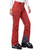 33,000ft Women's Insulated Snow Pants, Waterproof Snowboard Ski Pants with Boot Gaiters Black