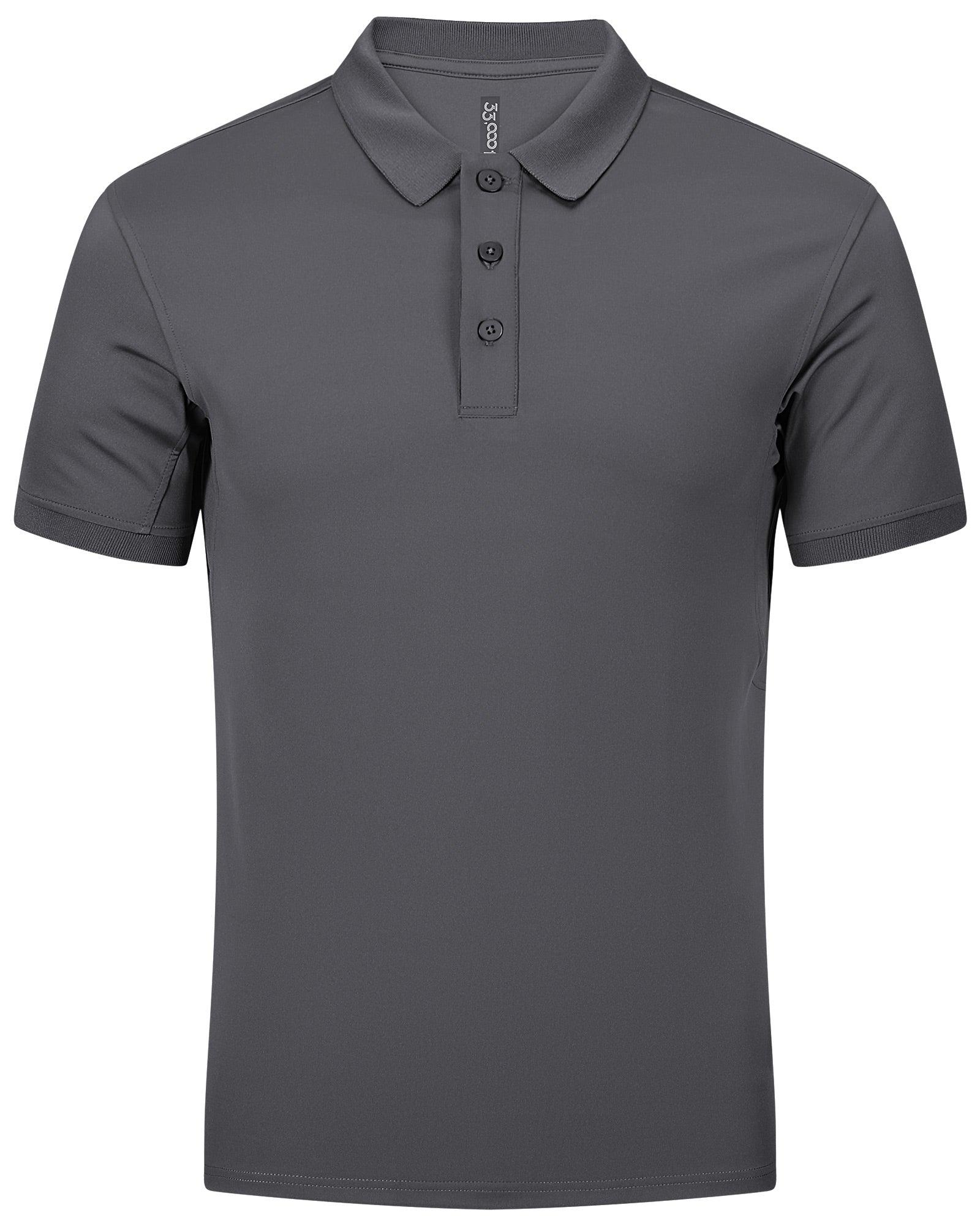 Men's UPF50+ Golf Polo Short Sleeve Collared Quick Dry T-Shirt – 33,000ft