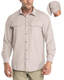 Men’s Long Sleeve UPF 50+ GEO® Air-Hole Dry Cooling Shirts with Outdoor Activity Designs