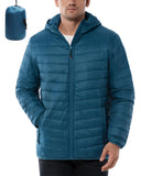 Men's 1.28lb Packable Insulated Jacket with Hood and 3 Pockets - 33,000ft