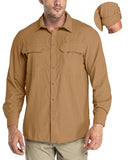 Men’s Long Sleeve UPF 50+ GEO® Air-Hole Dry Cooling Shirts with Outdoor Activity Designs