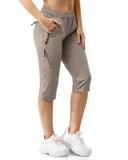Women's UPF 50+ Elastic Waist 17" Capri Golf Pants with 4 Pockets
