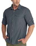 Men's UPF 50+ Breathable Mesh Lined Vents Adjustable Sleeve Shirt