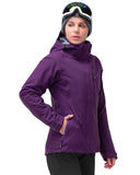 Women's Waterproof 3-IN-1 Ski Jacket, Warm Fleece Insulated Winter Snow Coat Windproof Rain Jackets Parka Hooded for Traveling Climbing Hiking 33,000ft