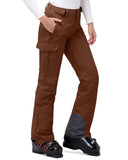 33,000ft Women's Insulated Snow Pants, Waterproof Snowboard Ski Pants with Boot Gaiters Black