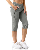 Women's UPF 50+ Elastic Waist 17" Capri Golf Pants with 4 Pockets