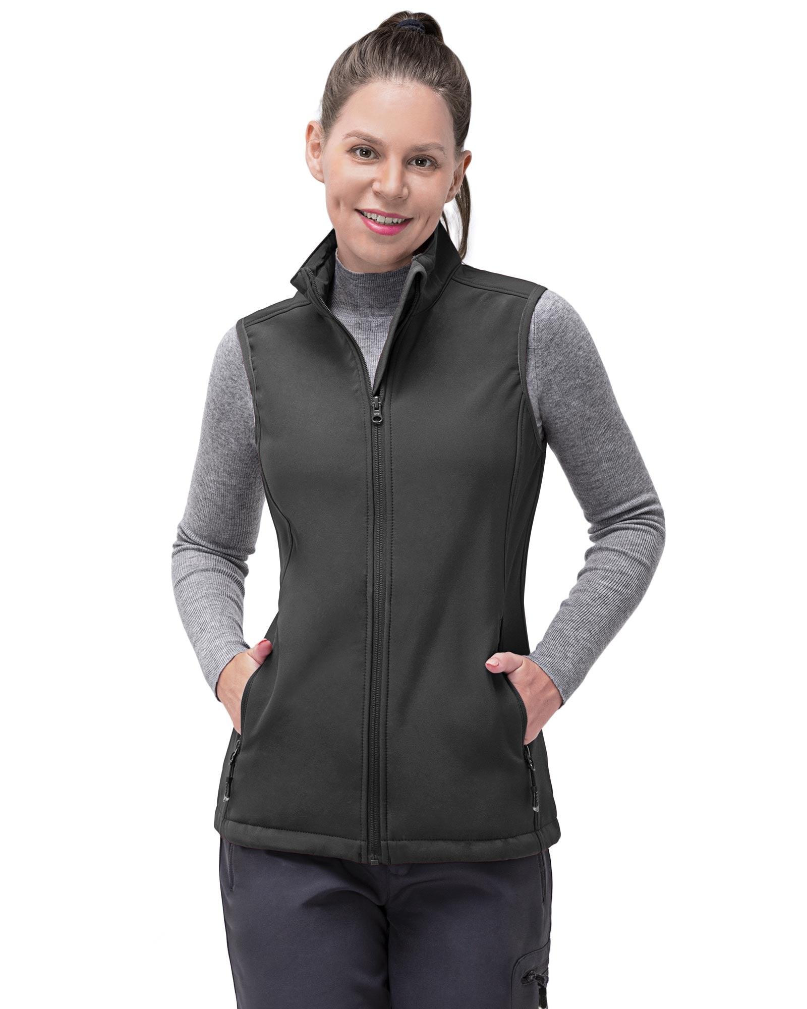 Women's 0.88 lbs Weatherproof Softshell Fleece Lined Gilet