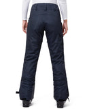 33,000ft Women's Insulated Snow Pants, Waterproof Snowboard Ski Pants with Boot Gaiters Black