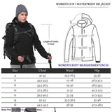 Women's Waterproof 3-IN-1 Ski Jacket, Warm Fleece Insulated Winter Snow Coat Windproof Rain Jackets Parka Hooded for Traveling Climbing Hiking 33,000ft