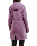 Women's Softshell Long Jacket with Hood Fleece Lined: 8000mm W/P index 1000 Level Breathable - 33,000ft