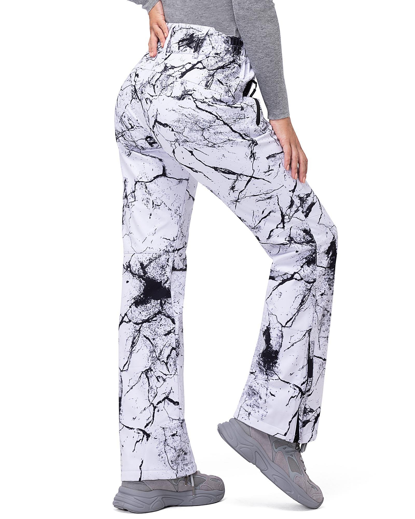 Women’s Outdoor Fleece Lined Ski Pants with Boot Gaiters: 8000mm W/P Index - 33,000ft