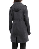 Women's Softshell Long Jacket with Hood Fleece Lined: 8000mm W/P index 1000 Level Breathable - 33,000ft